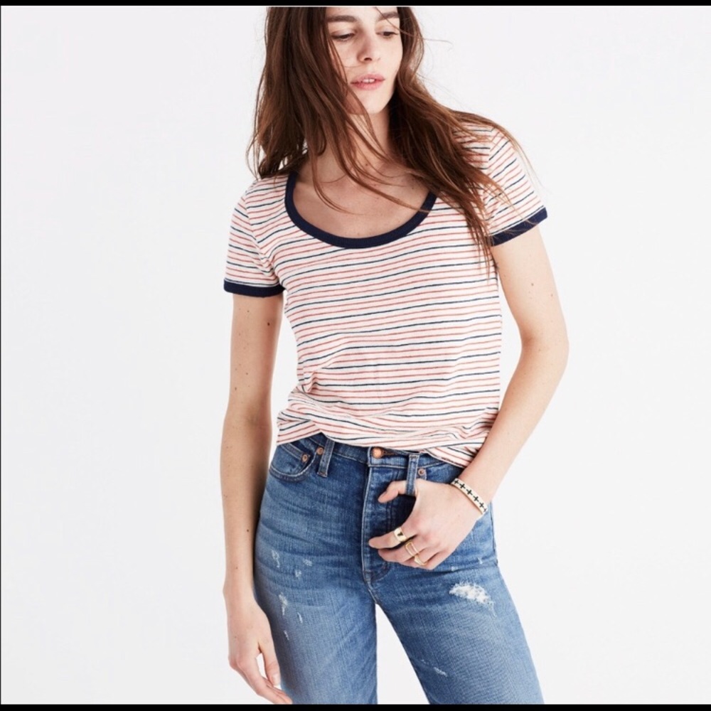 Madewell recycled ringer tee Sacramento stripe